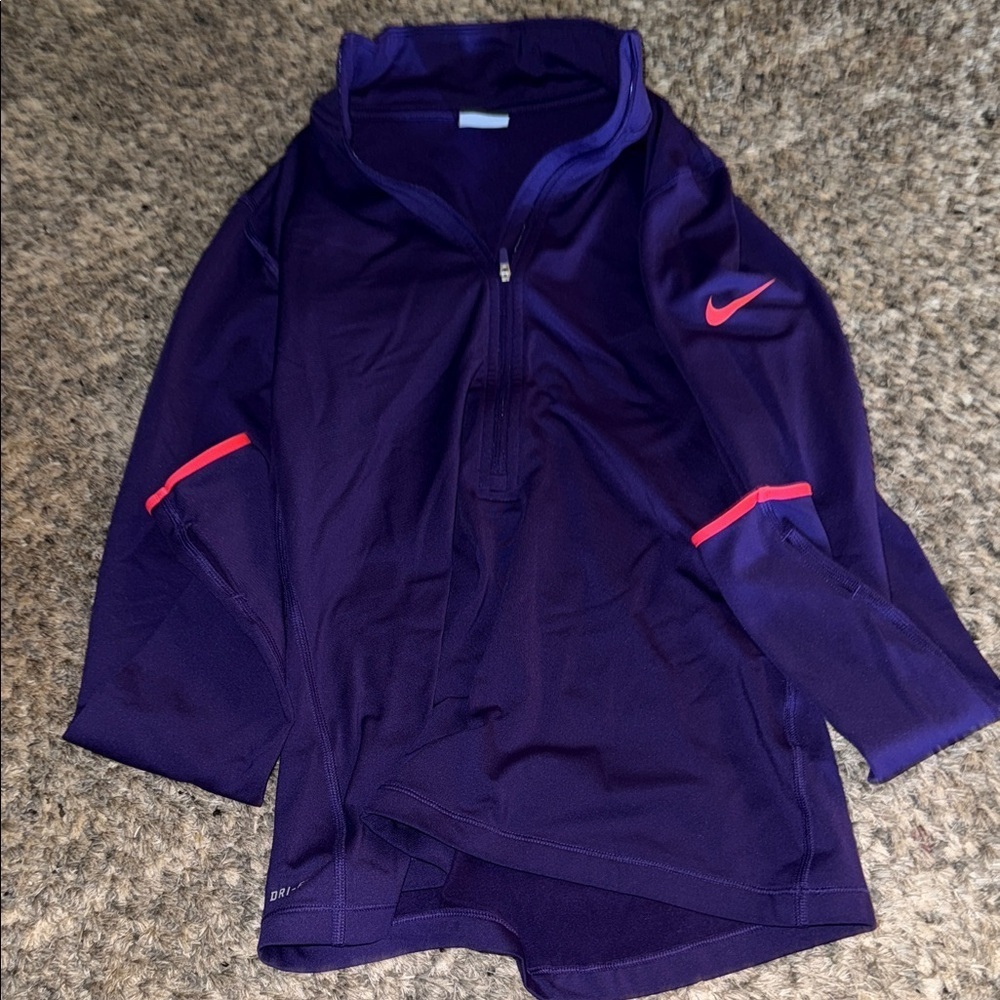 Nike Dri Fit Purple zip up jacket